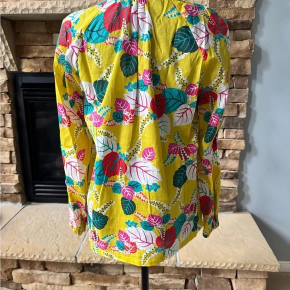 Boden Floral Heather Top SZ 4 - Picture 4 of 5